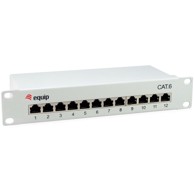 EQUIP Patch panel 12x RJ45 Cat6 10" FTP 1U ISO/IEC, svijetlosivi
